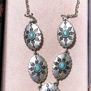 Lucky Brand Necklace Turquoise New With Box & Tag/Semi Precious Aqua Pendant NWT